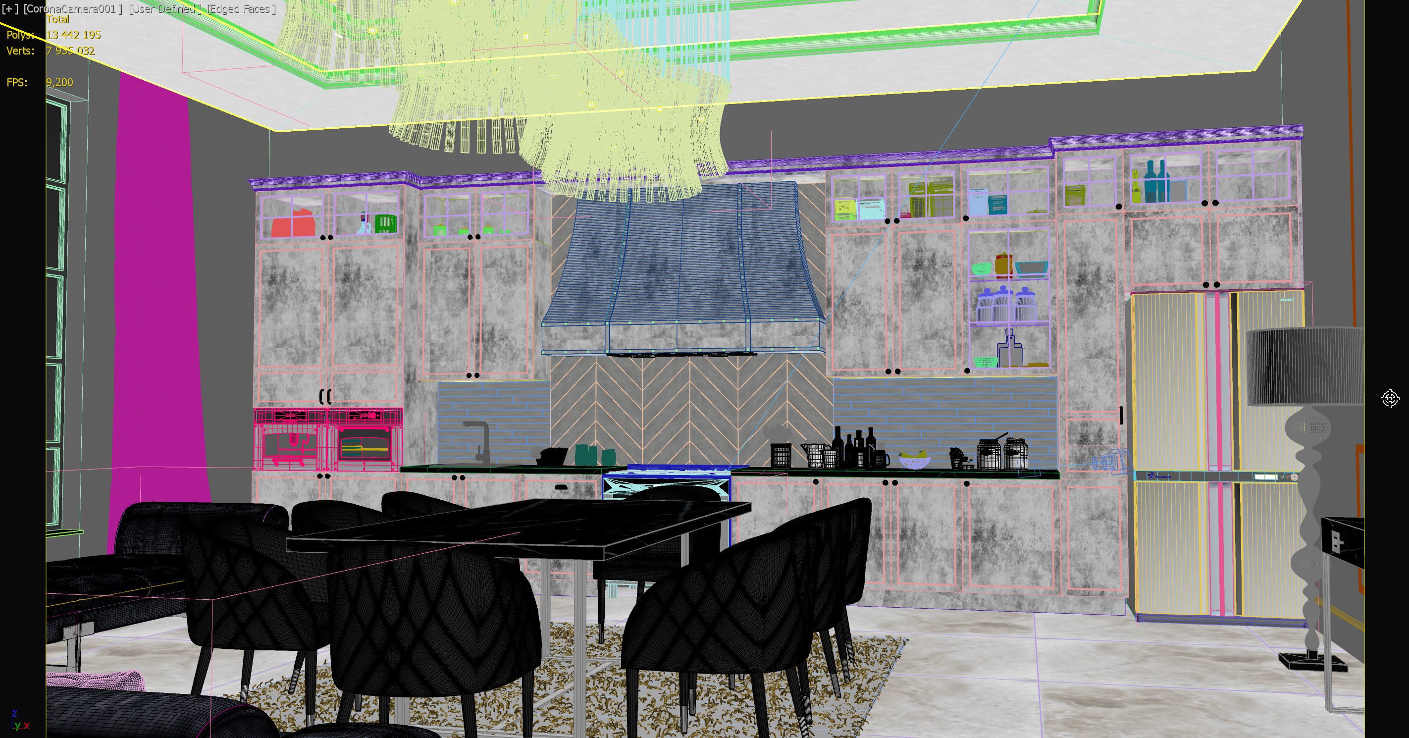 kitchen modern with granite counter tops 3D model_3