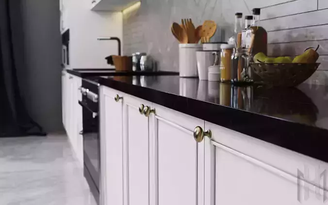 kitchen modern with granite counter tops