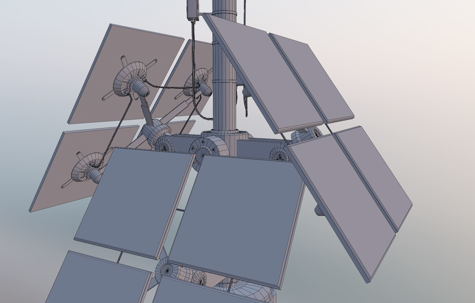 Solar Panel model Low-poly 3D model Low-poly 3D model_3