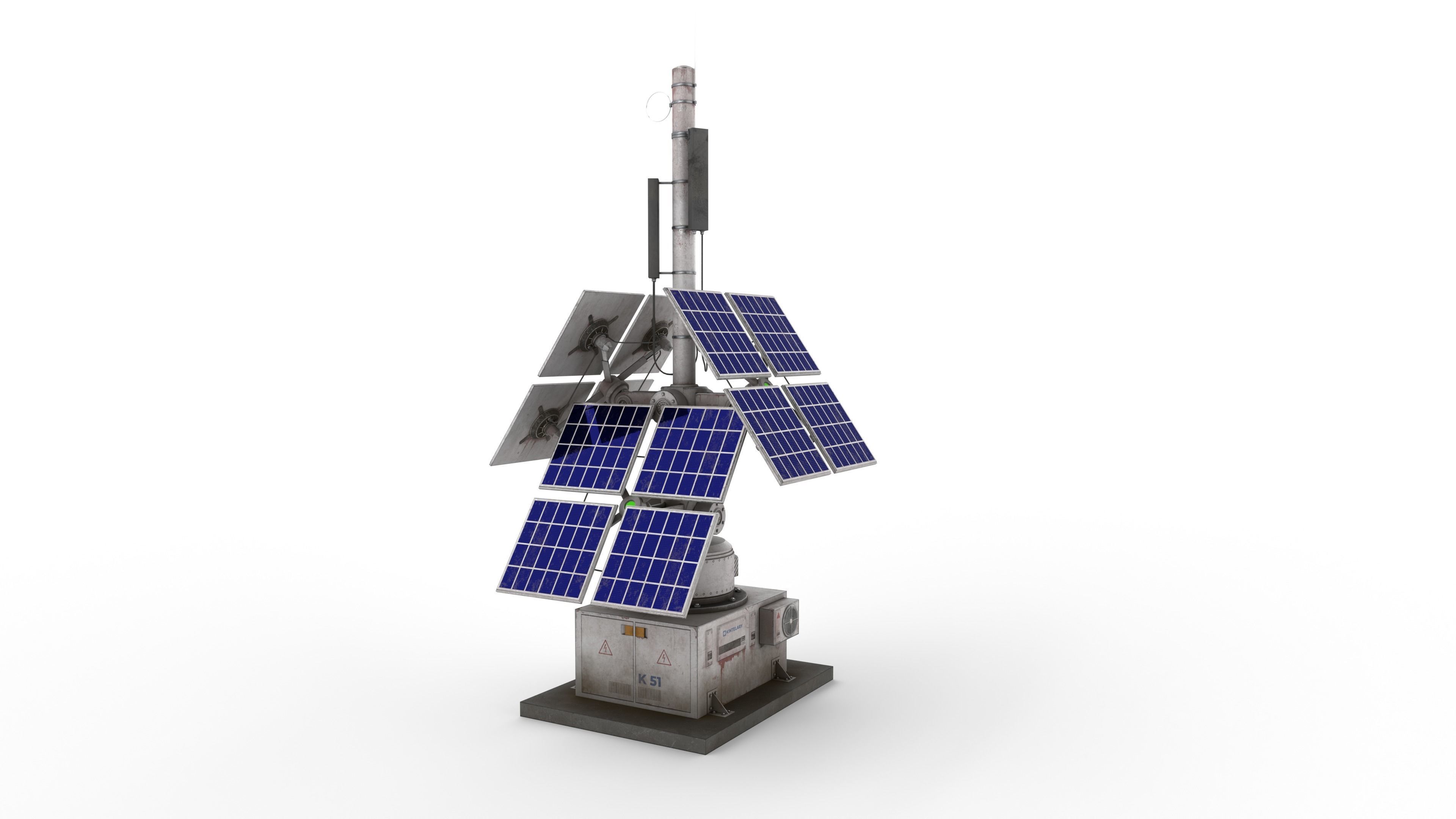 Solar Panel model Low-poly 3D model Low-poly 3D model_1