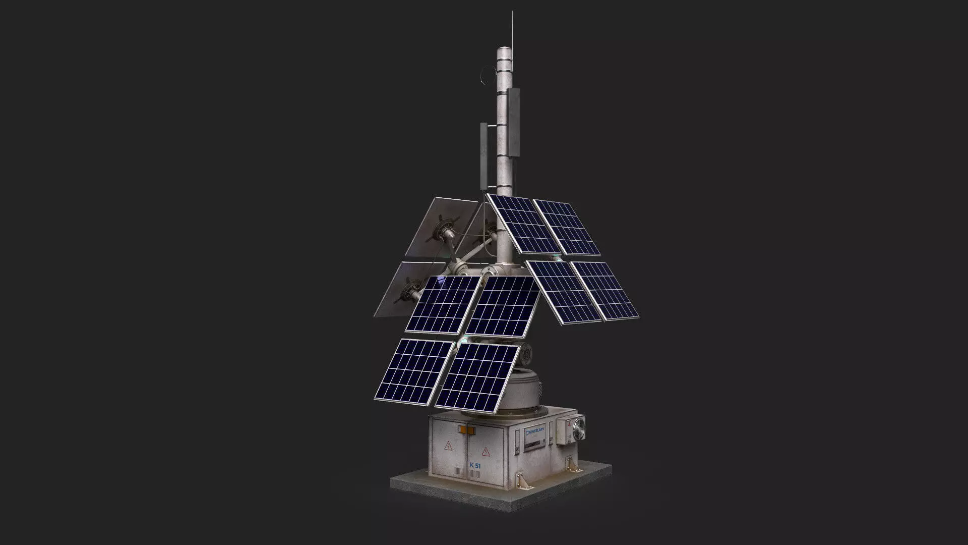 Solar Panel model Low-poly 3D model Low-poly 3D model_0