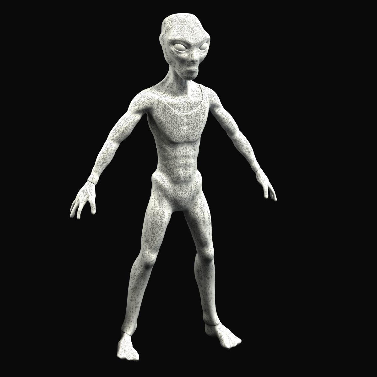 Grey Alien 3D model_37