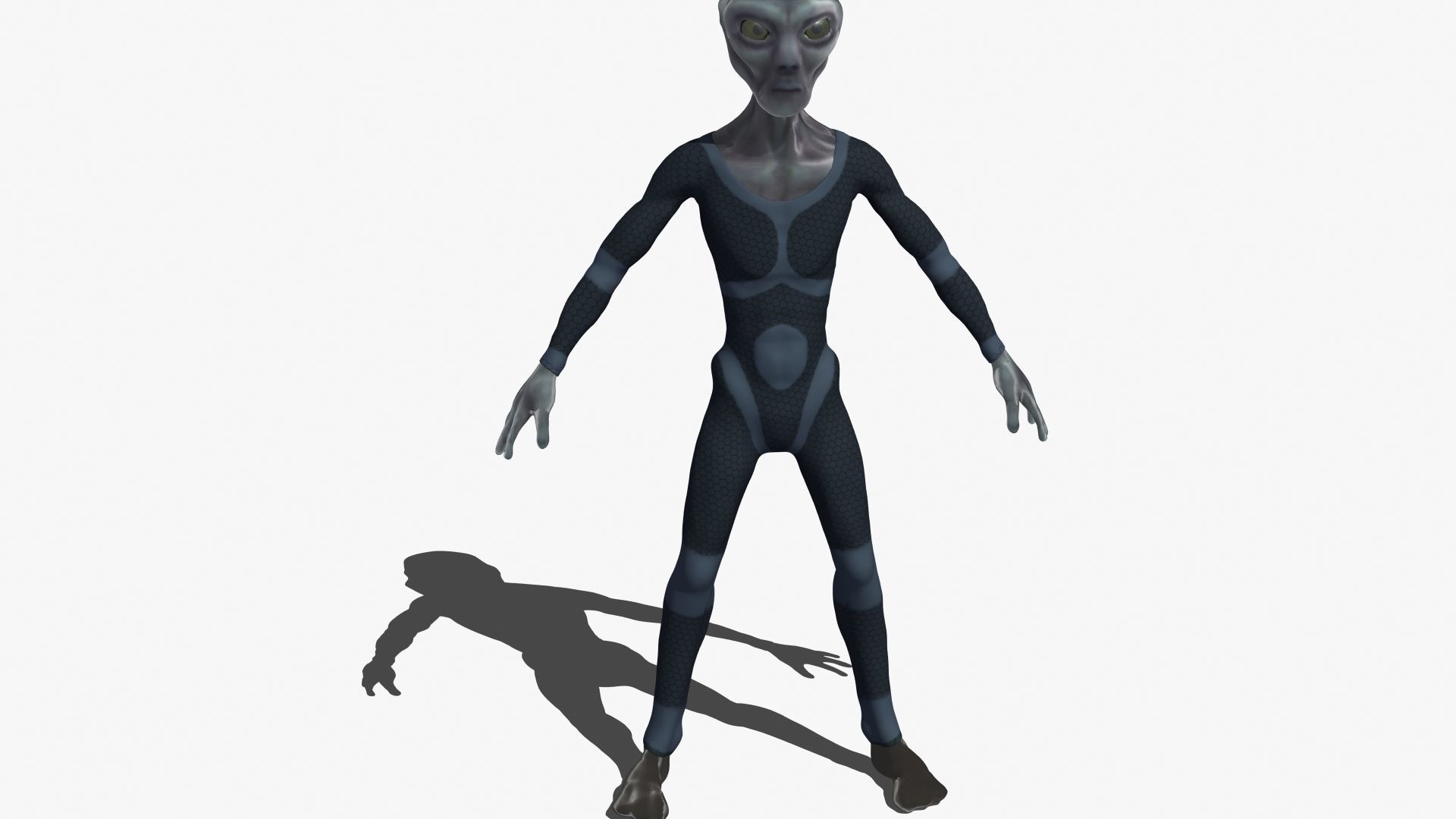 Grey Alien 3D model_30
