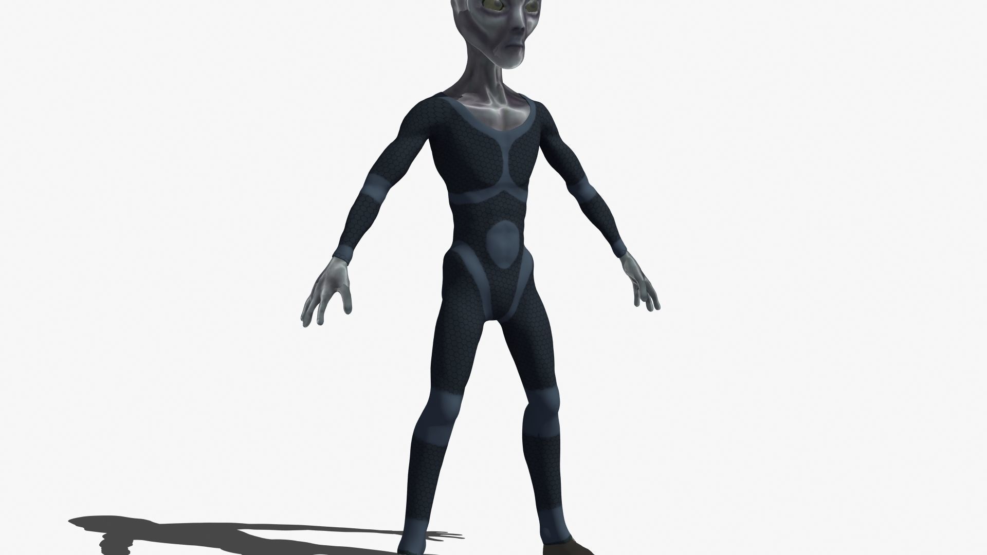Grey Alien 3D model_28