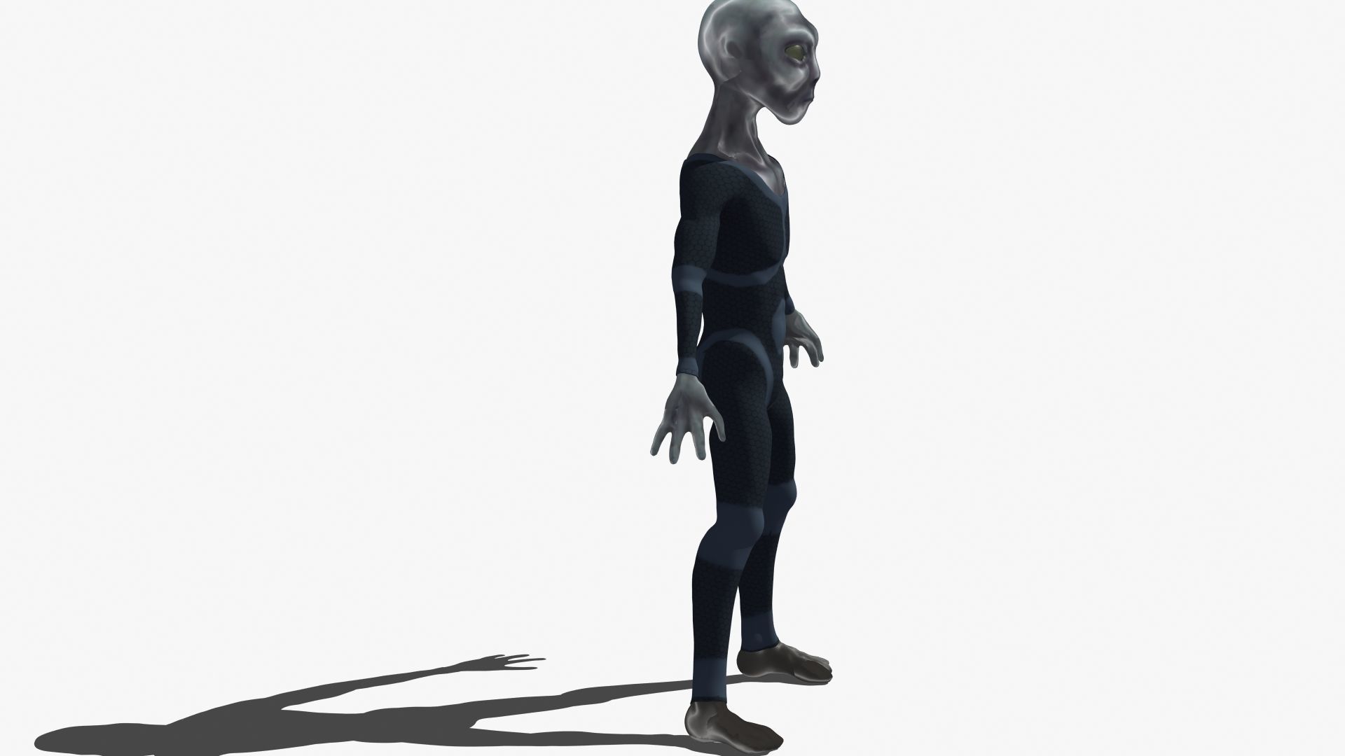 Grey Alien 3D model_26