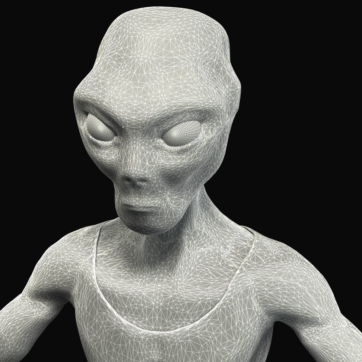 Grey Alien 3D model_35