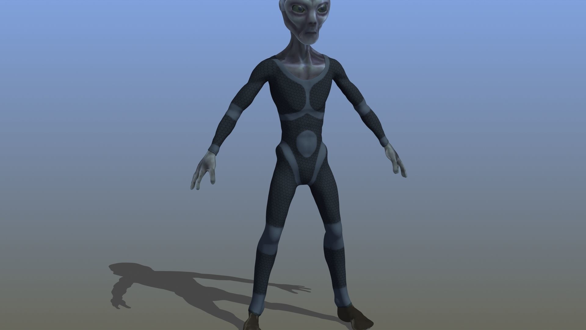 Grey Alien 3D model_13