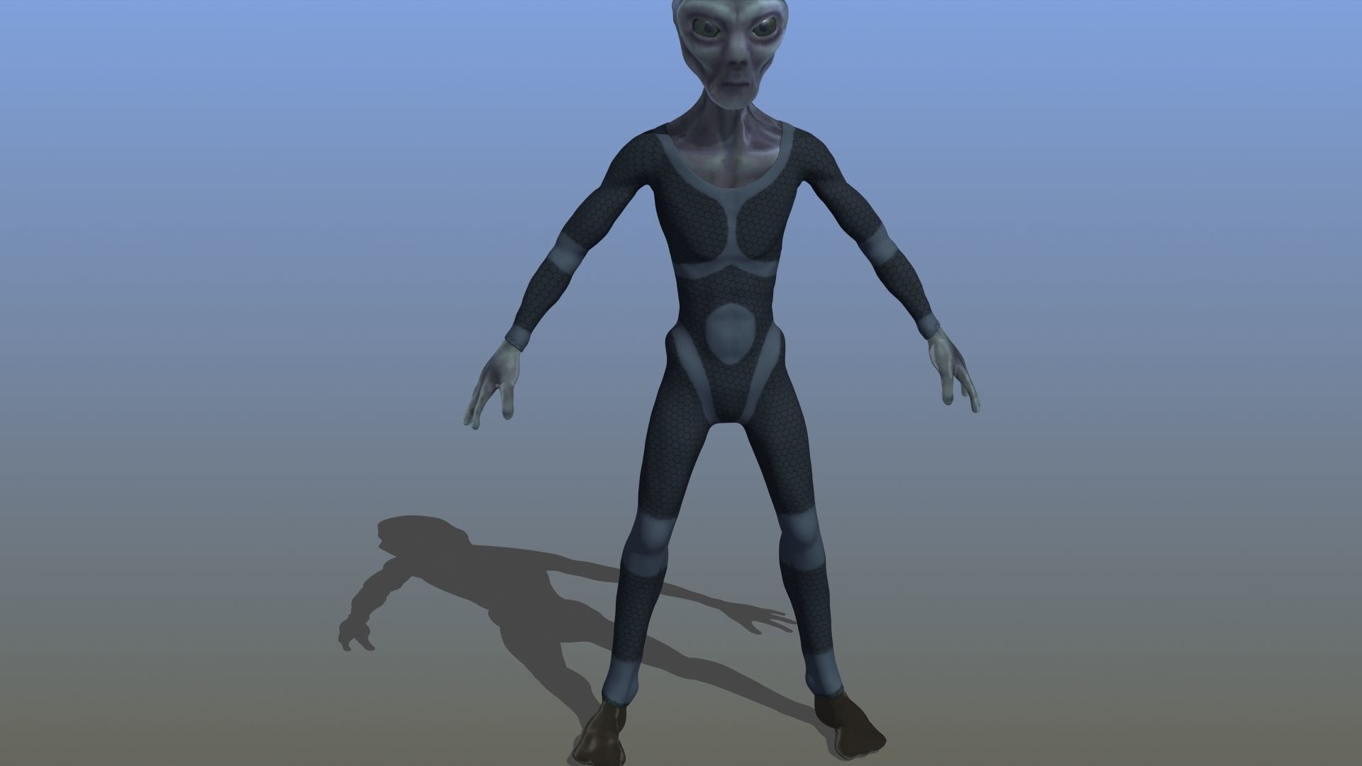 Grey Alien 3D model_31