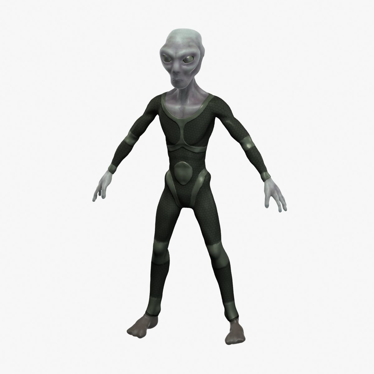 Grey Alien 3D model_45