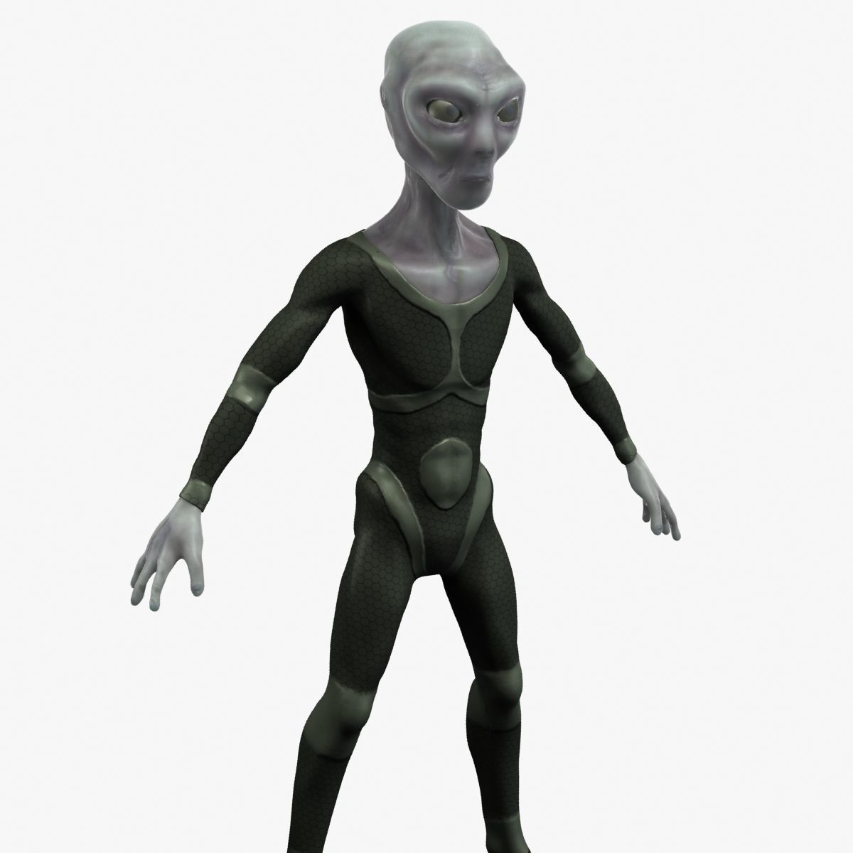 Grey Alien 3D model_38