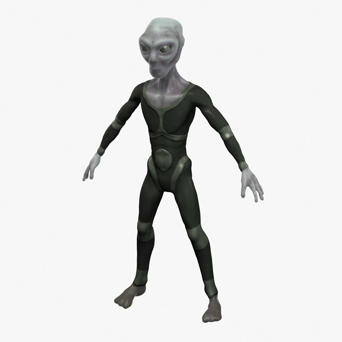 Grey Alien 3D model_39