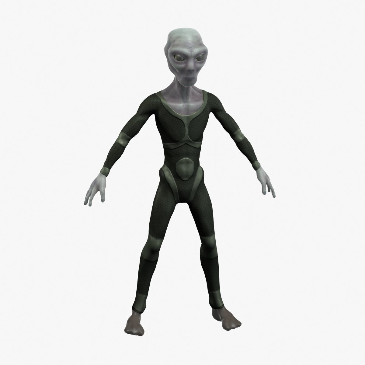 Grey Alien 3D model_46