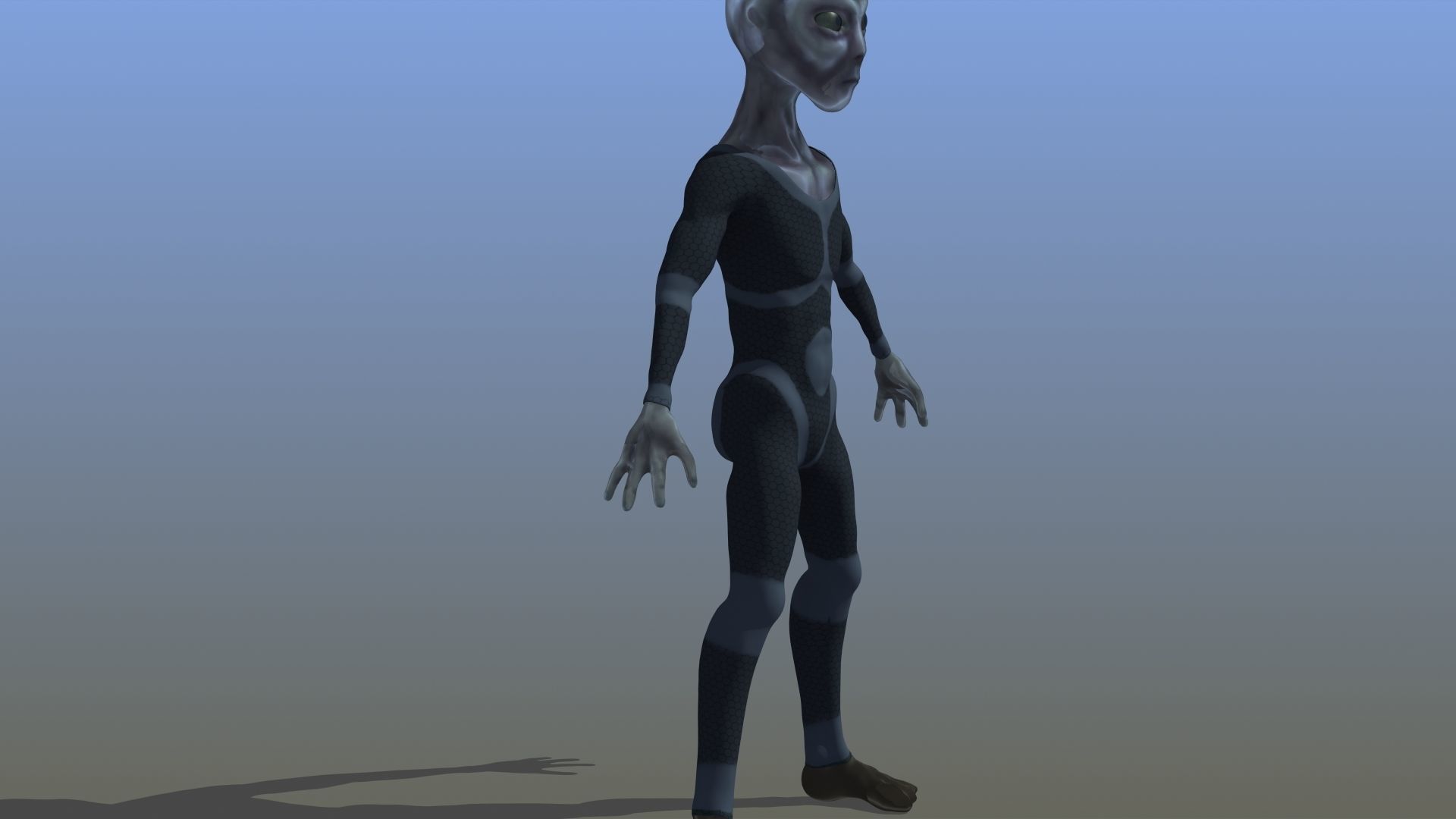 Grey Alien 3D model_8