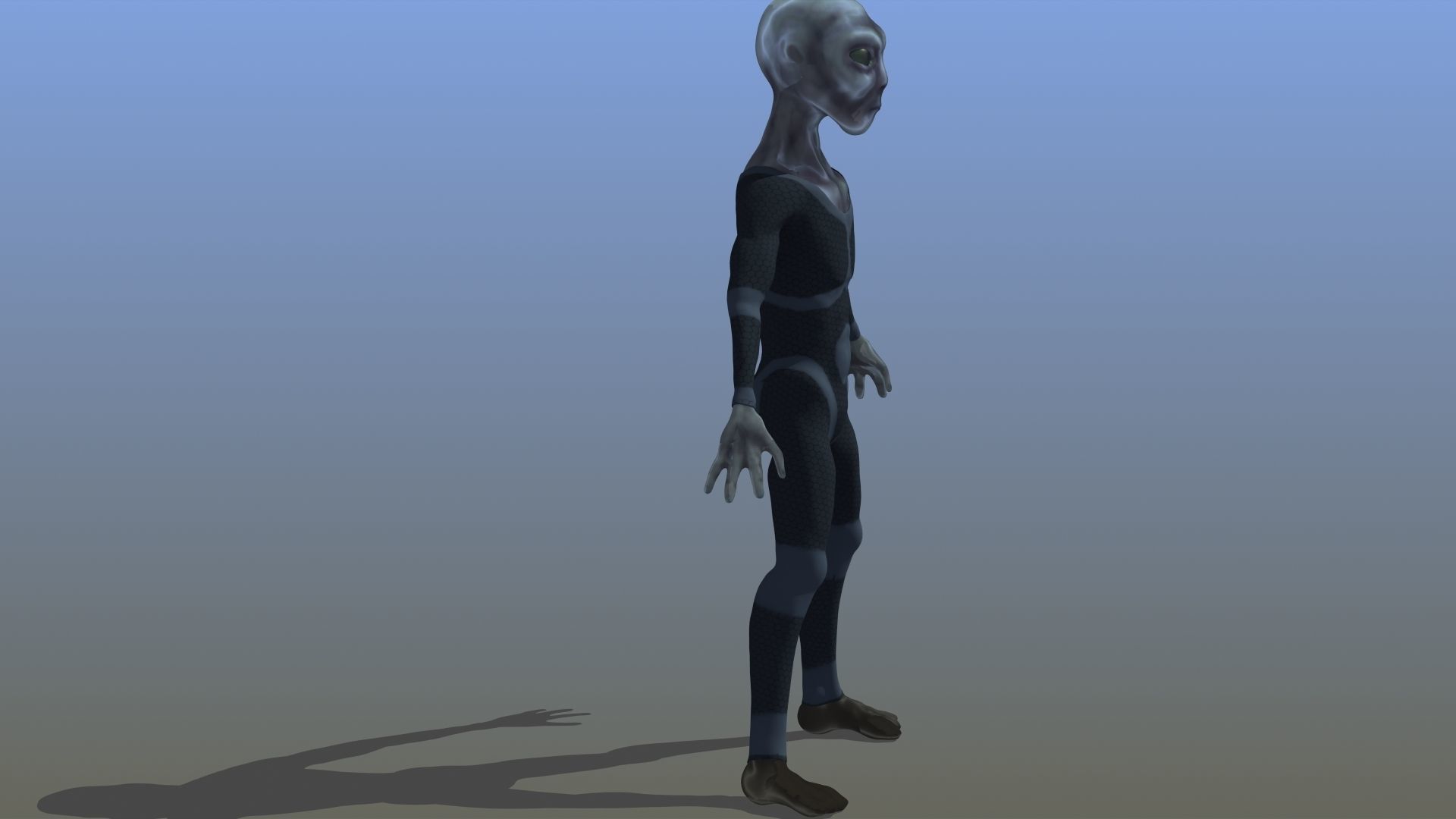 Grey Alien 3D model_17