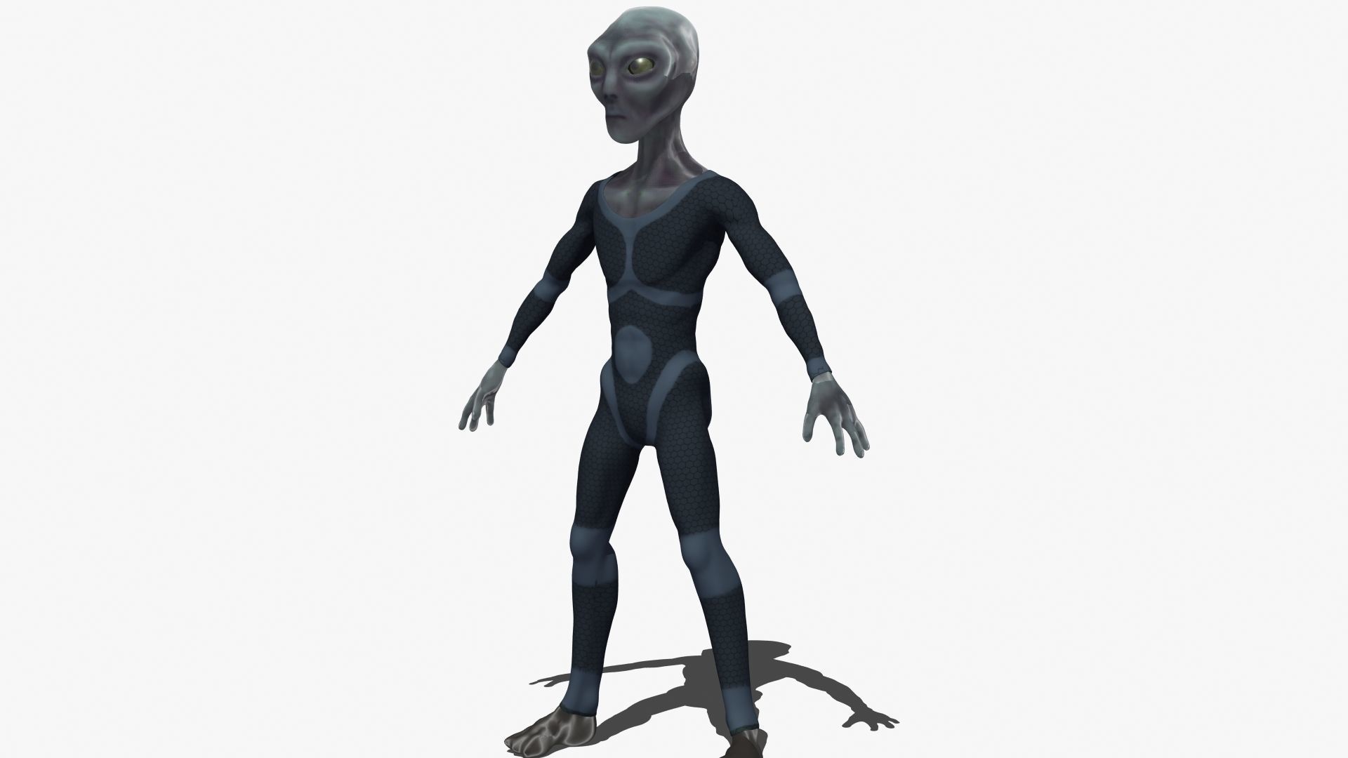 Grey Alien 3D model_33
