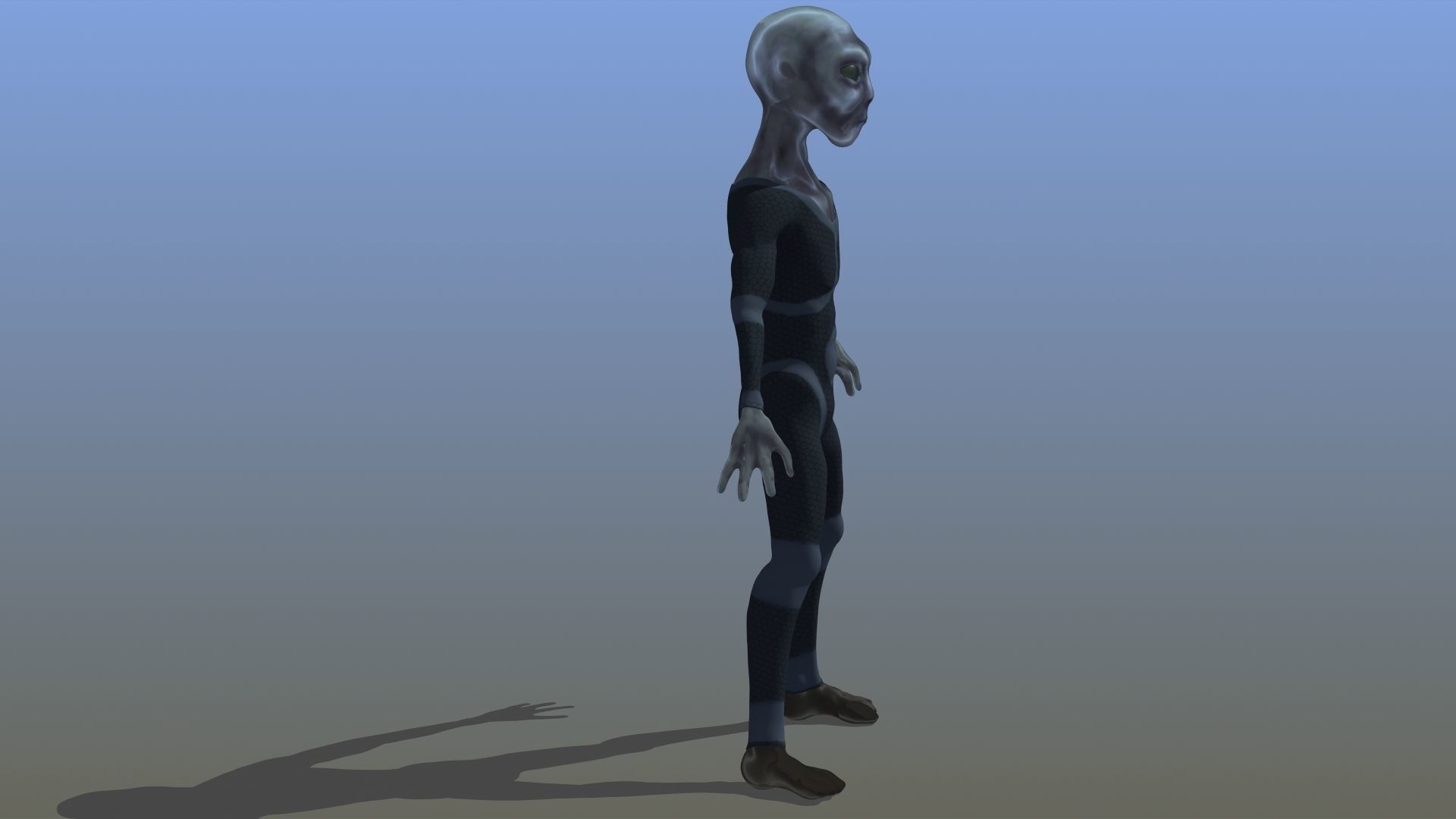 Grey Alien 3D model_21