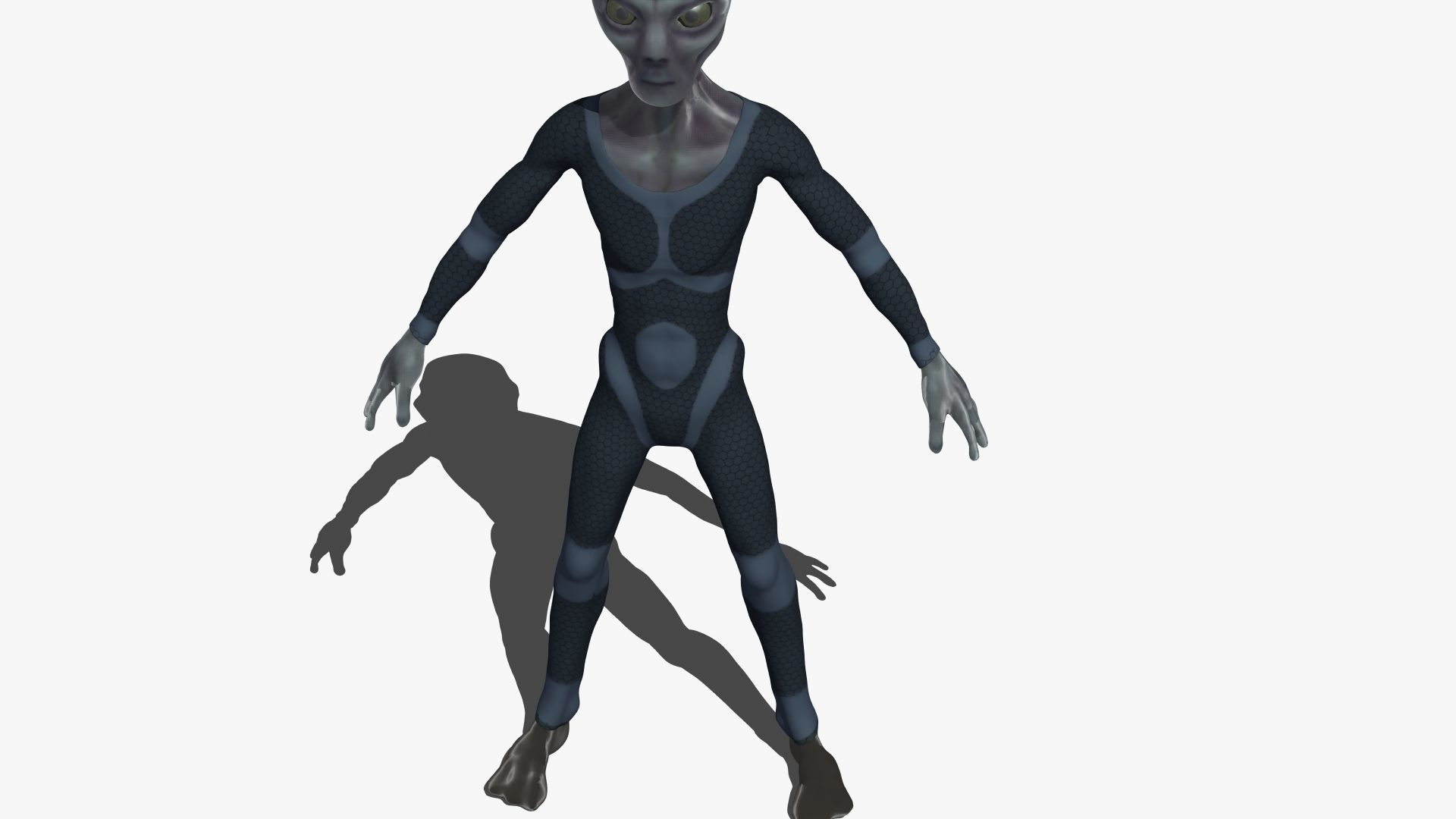 Grey Alien 3D model_2