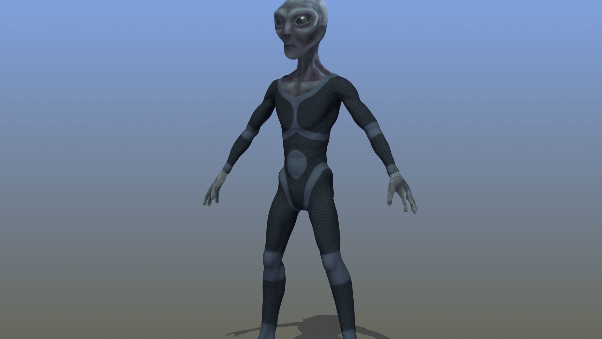 Grey Alien 3D model_11