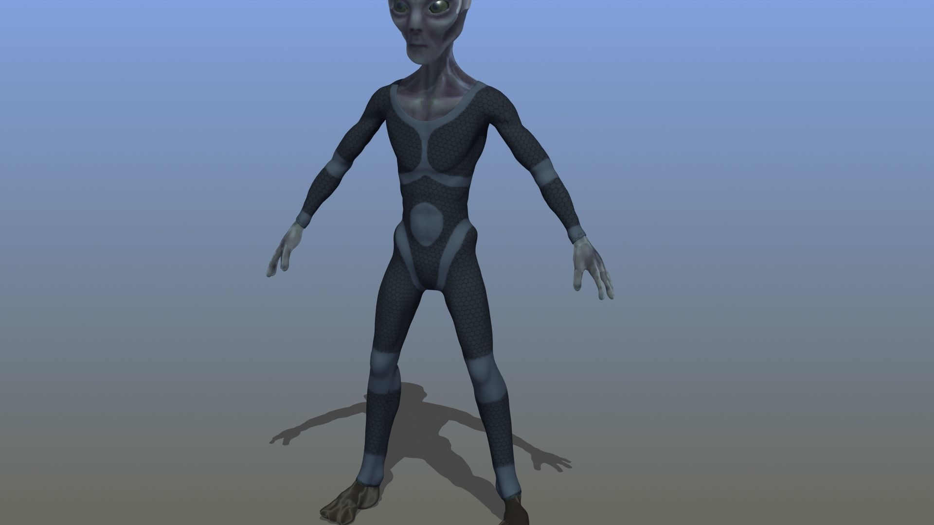 Grey Alien 3D model_10