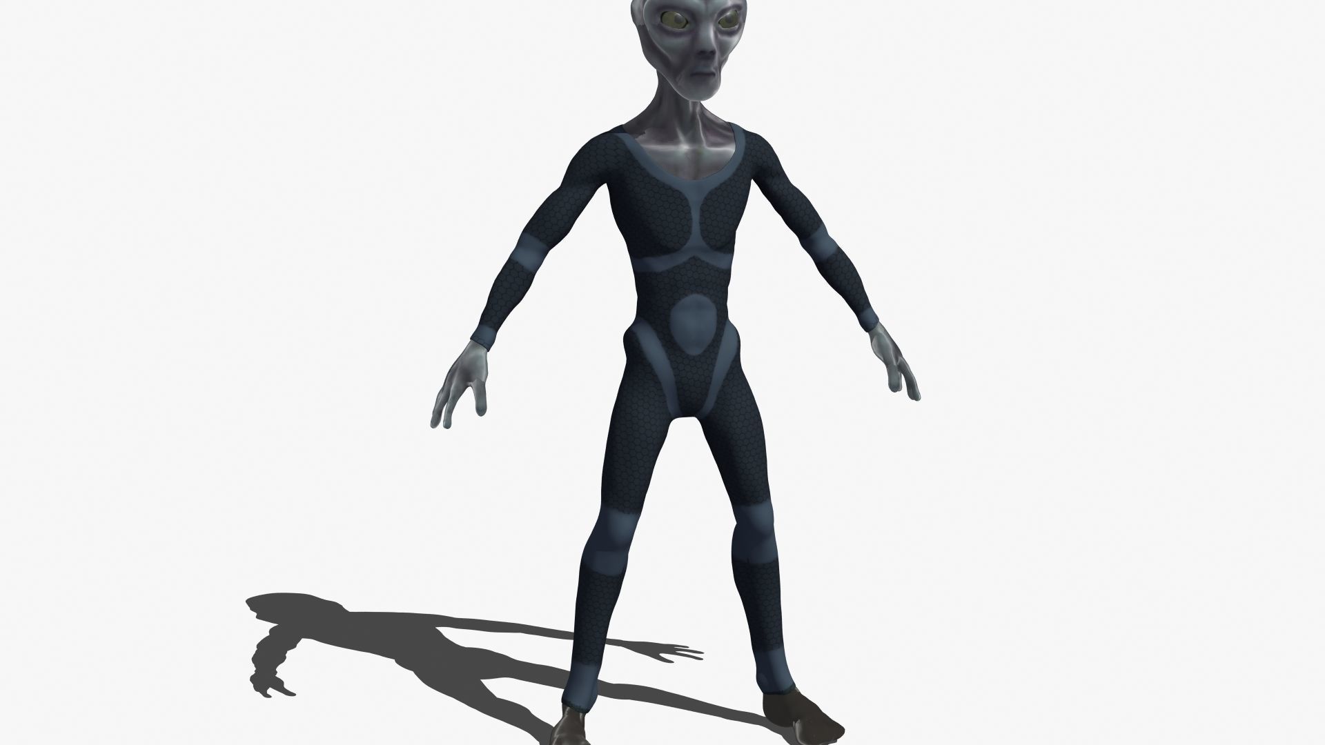Grey Alien 3D model_29