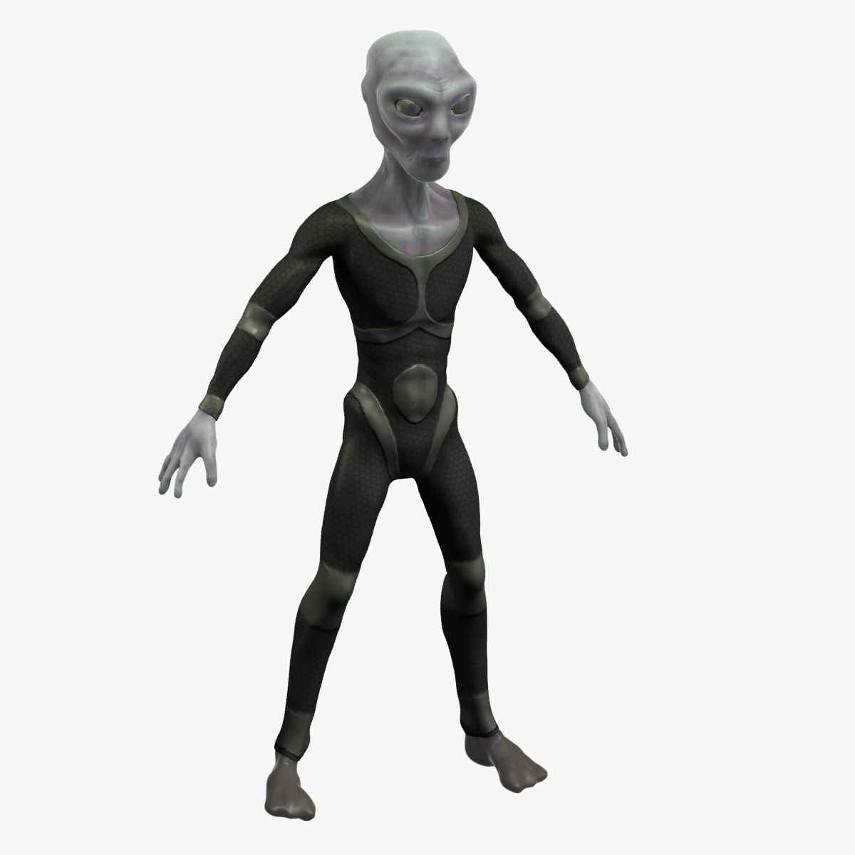 Grey Alien 3D model_40