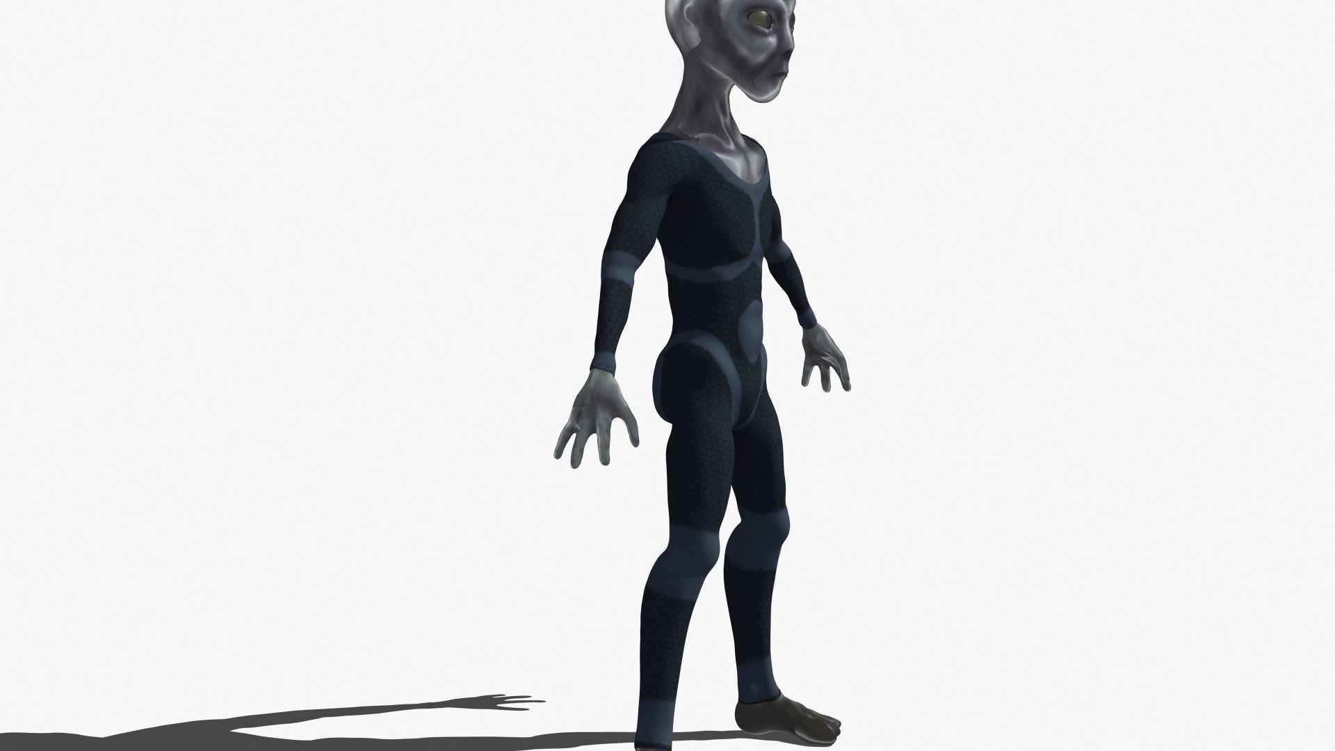 Grey Alien 3D model_25