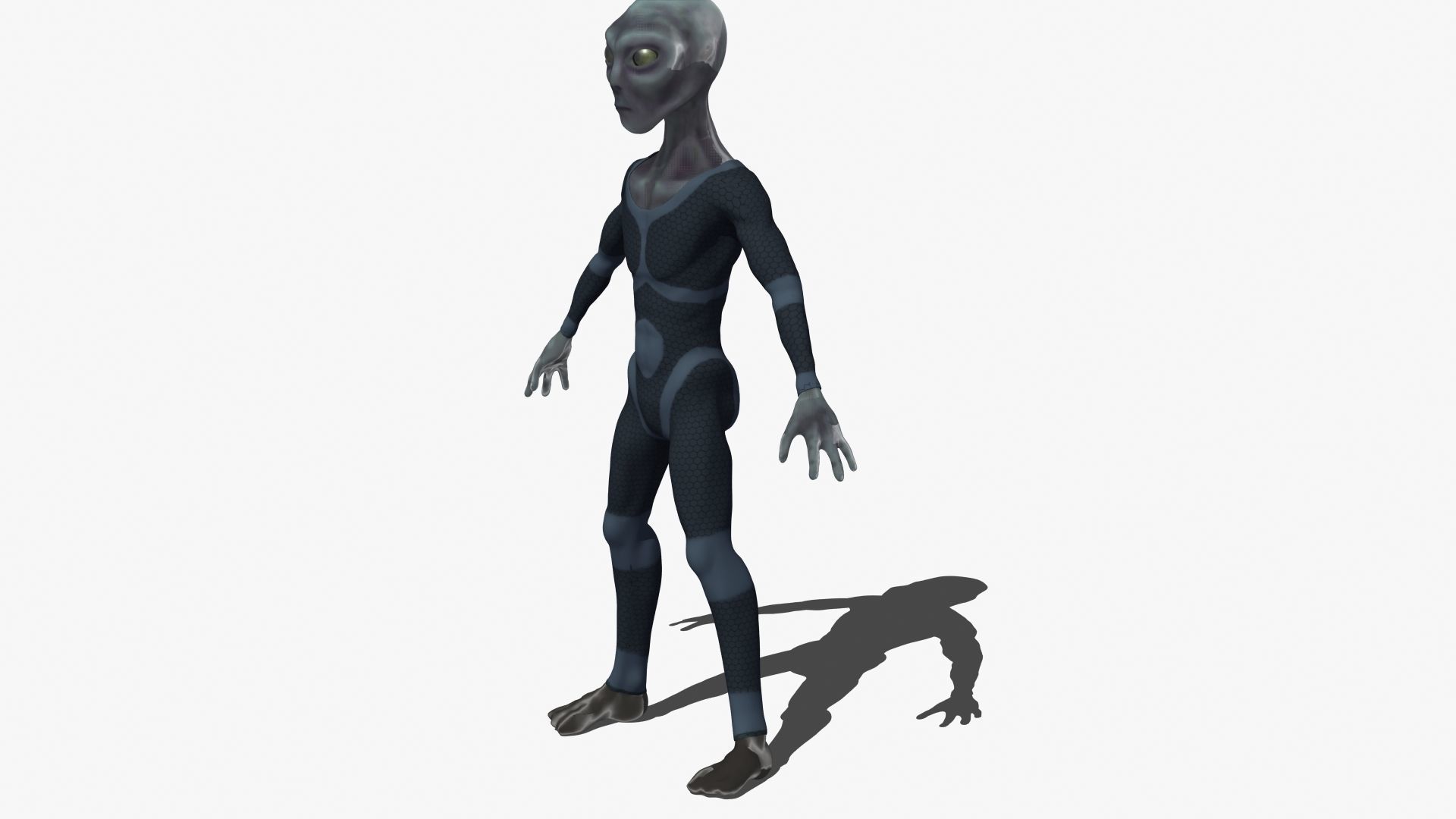 Grey Alien 3D model_16