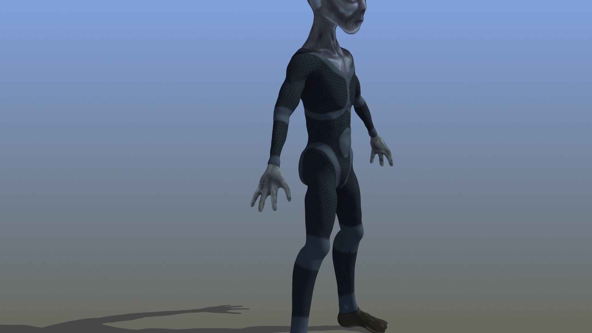 Grey Alien 3D model_3