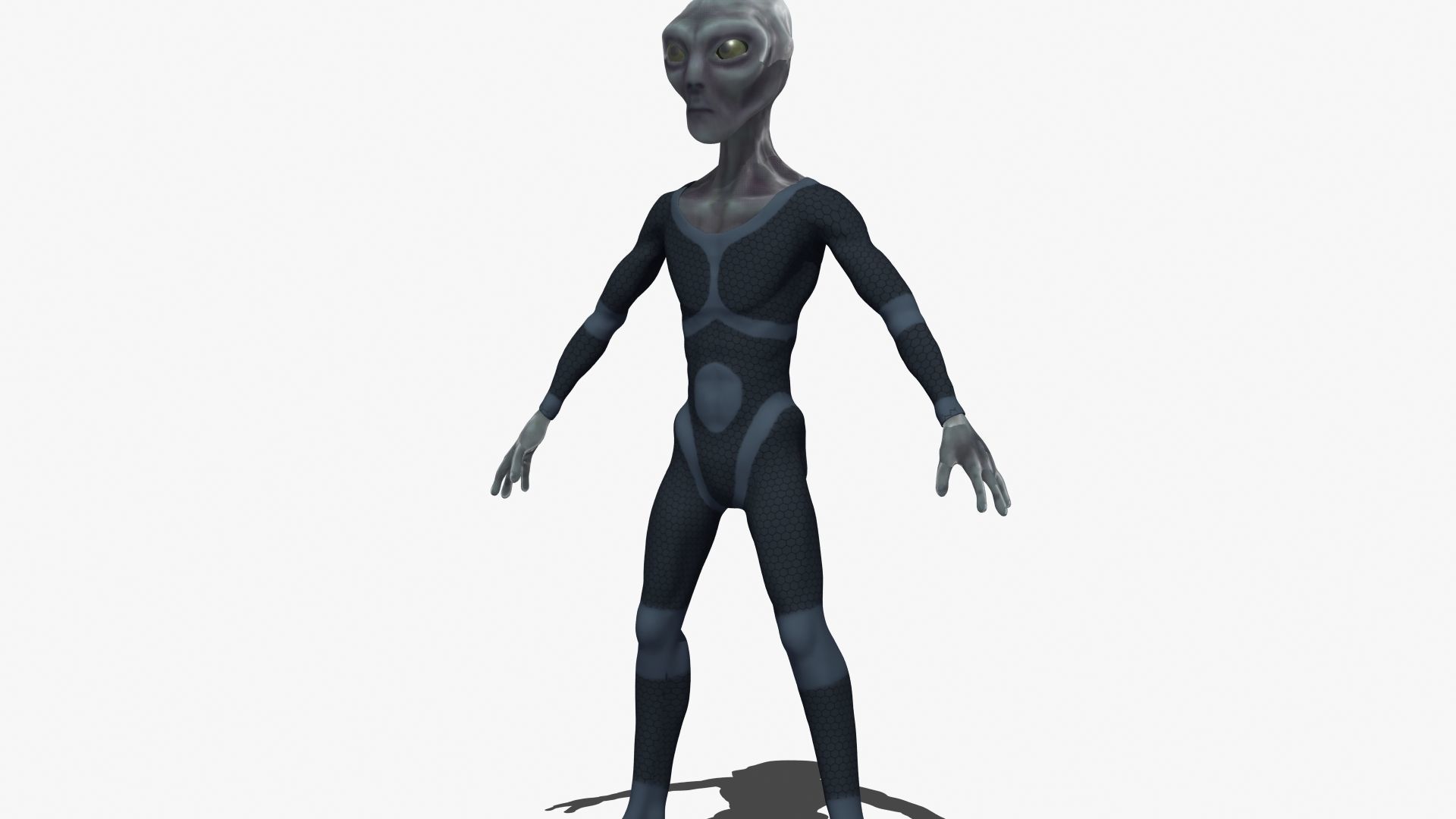 Grey Alien 3D model_22