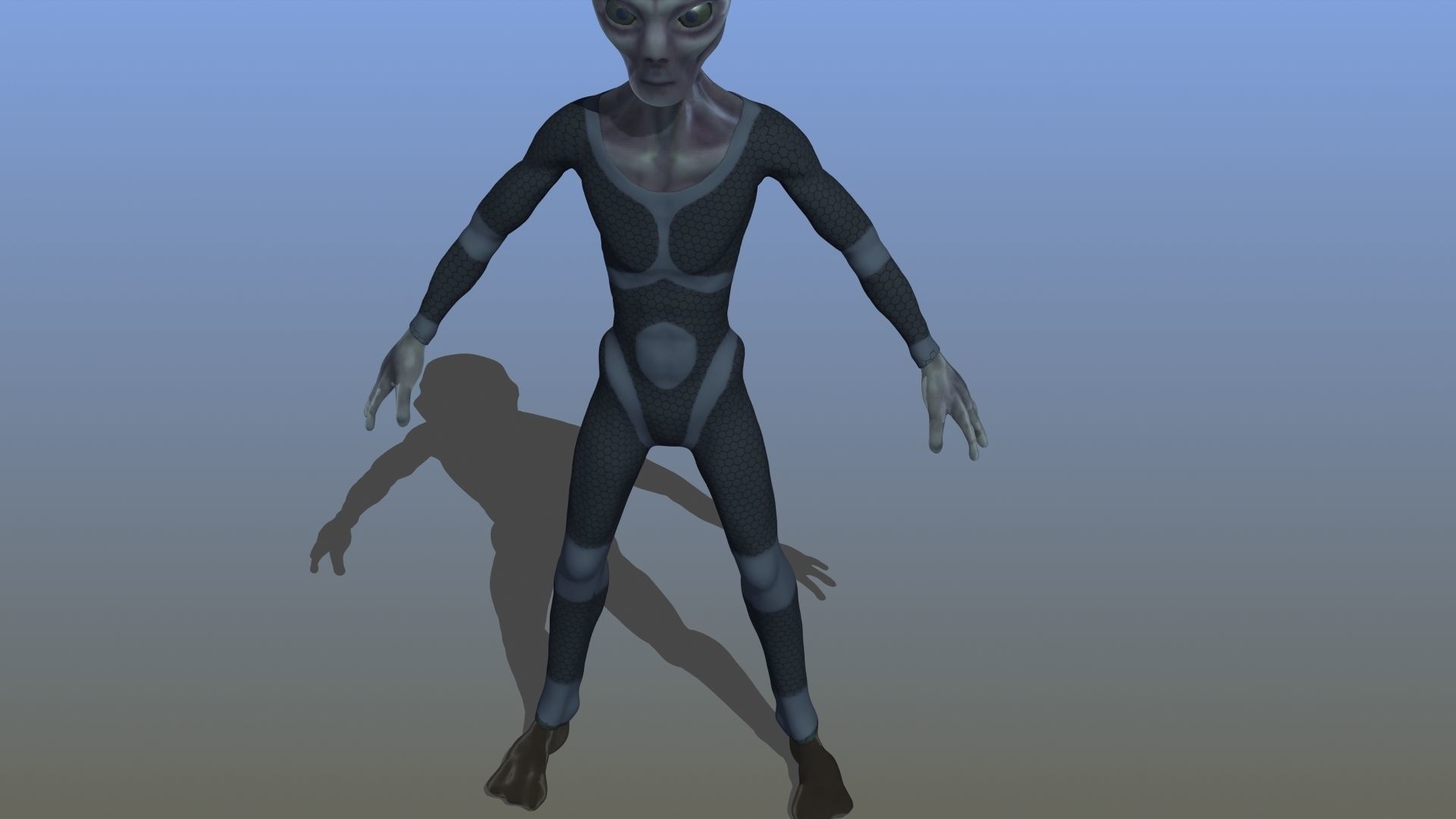 Grey Alien 3D model_14