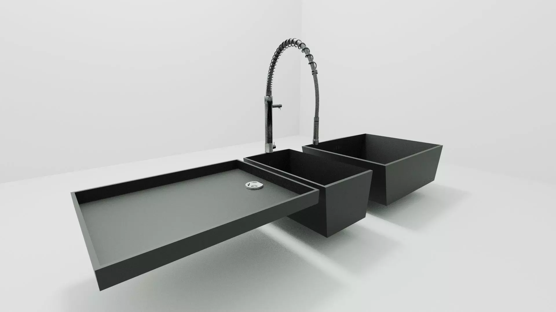 modern kitchen sink Free 3D model_0