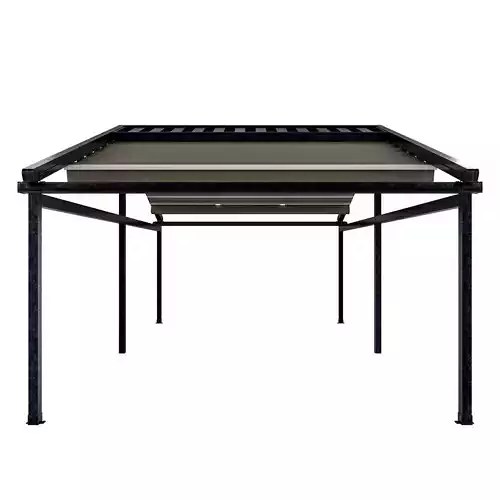 Motorized Pergola 5a damaged painted steel