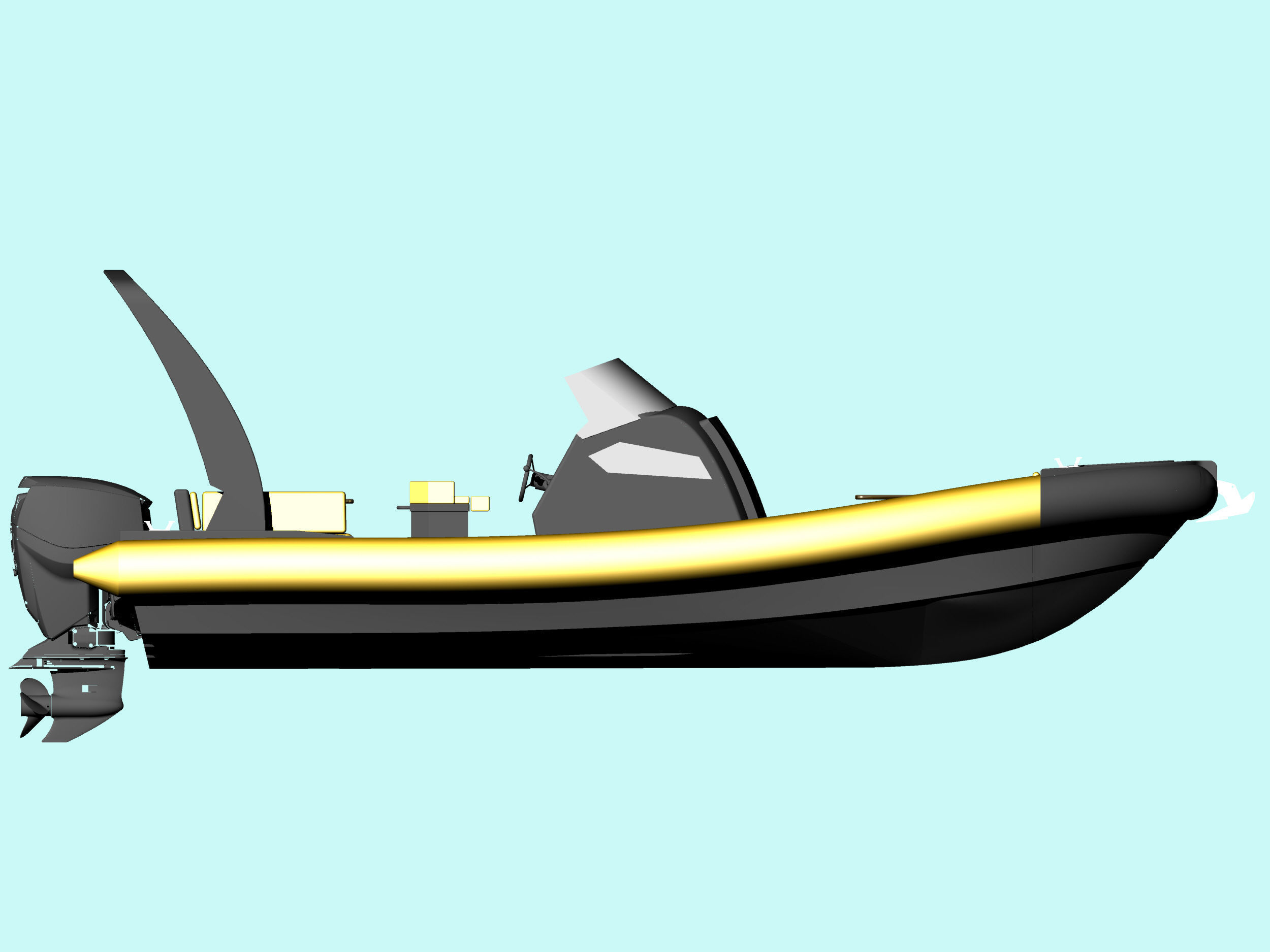 RHIB 24ft 3D model_3