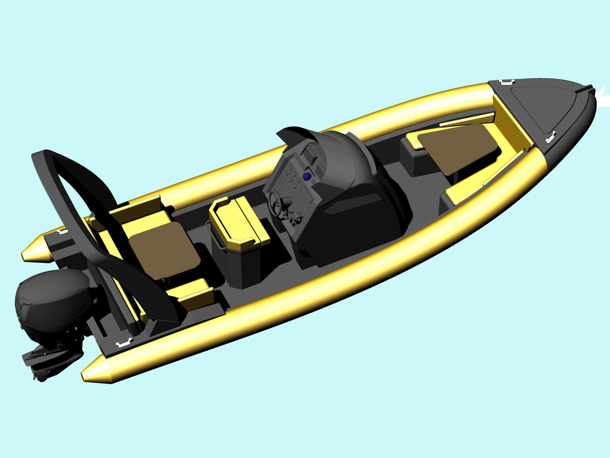 RHIB 24ft 3D model_1