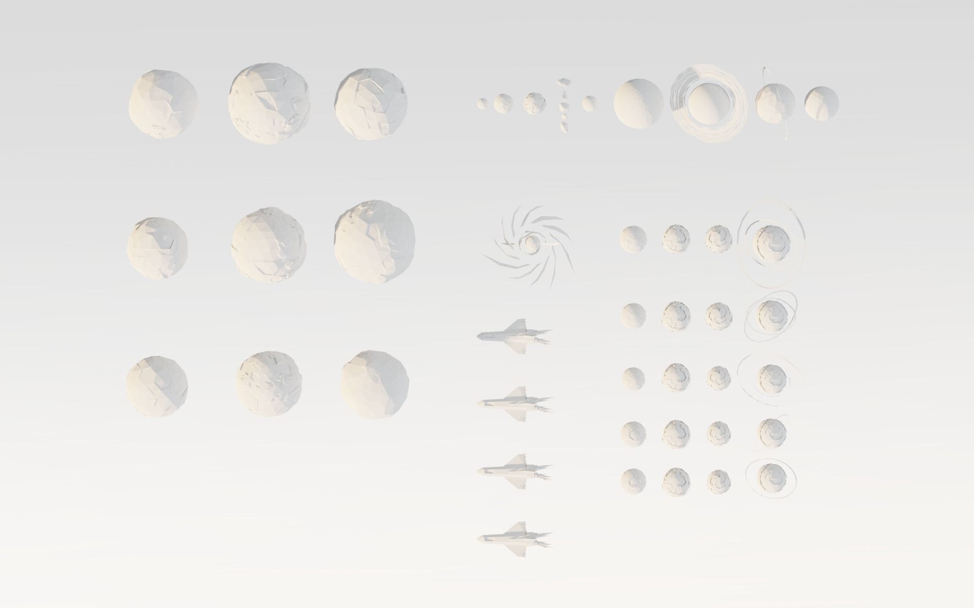 Low Poly Space Adventure Pack Low-poly 3D model_1