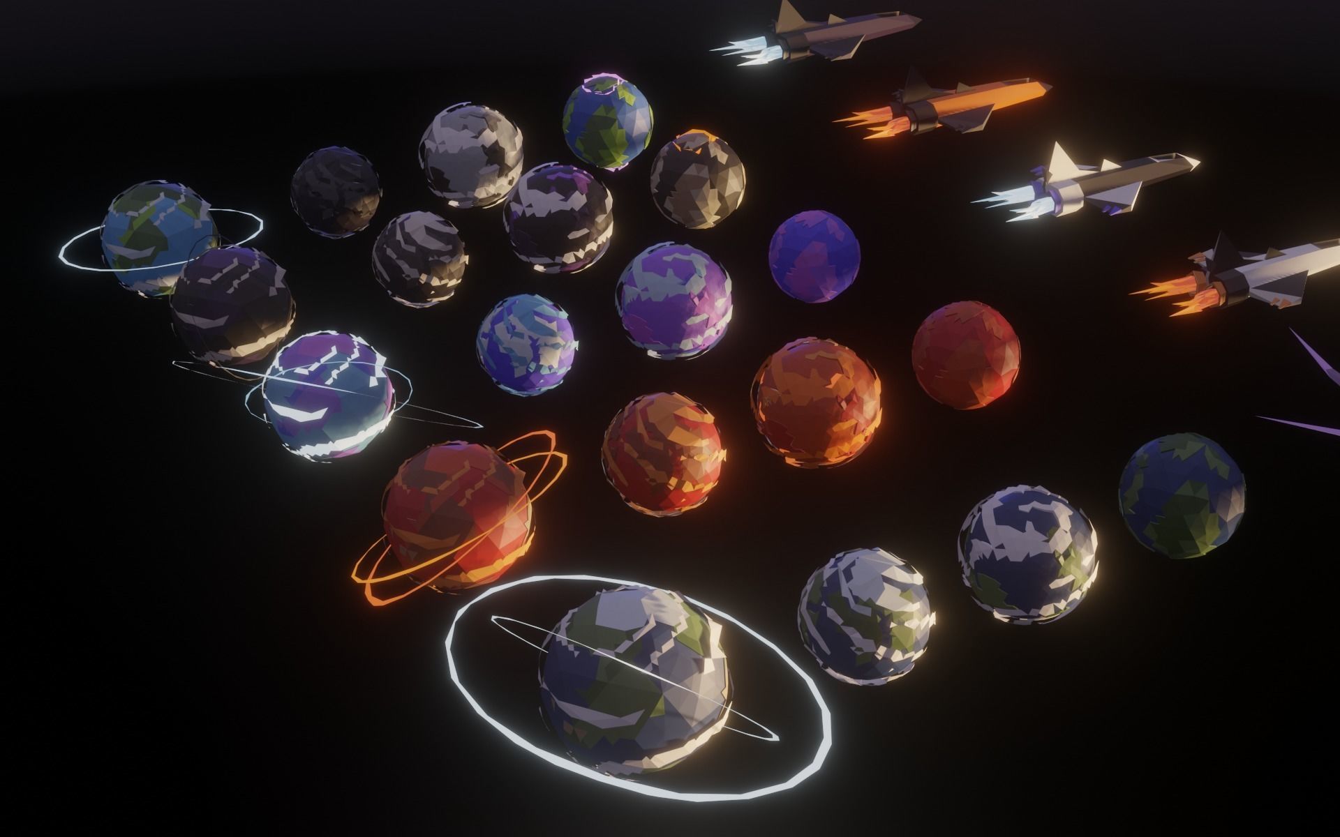 Low Poly Space Adventure Pack Low-poly 3D model_7