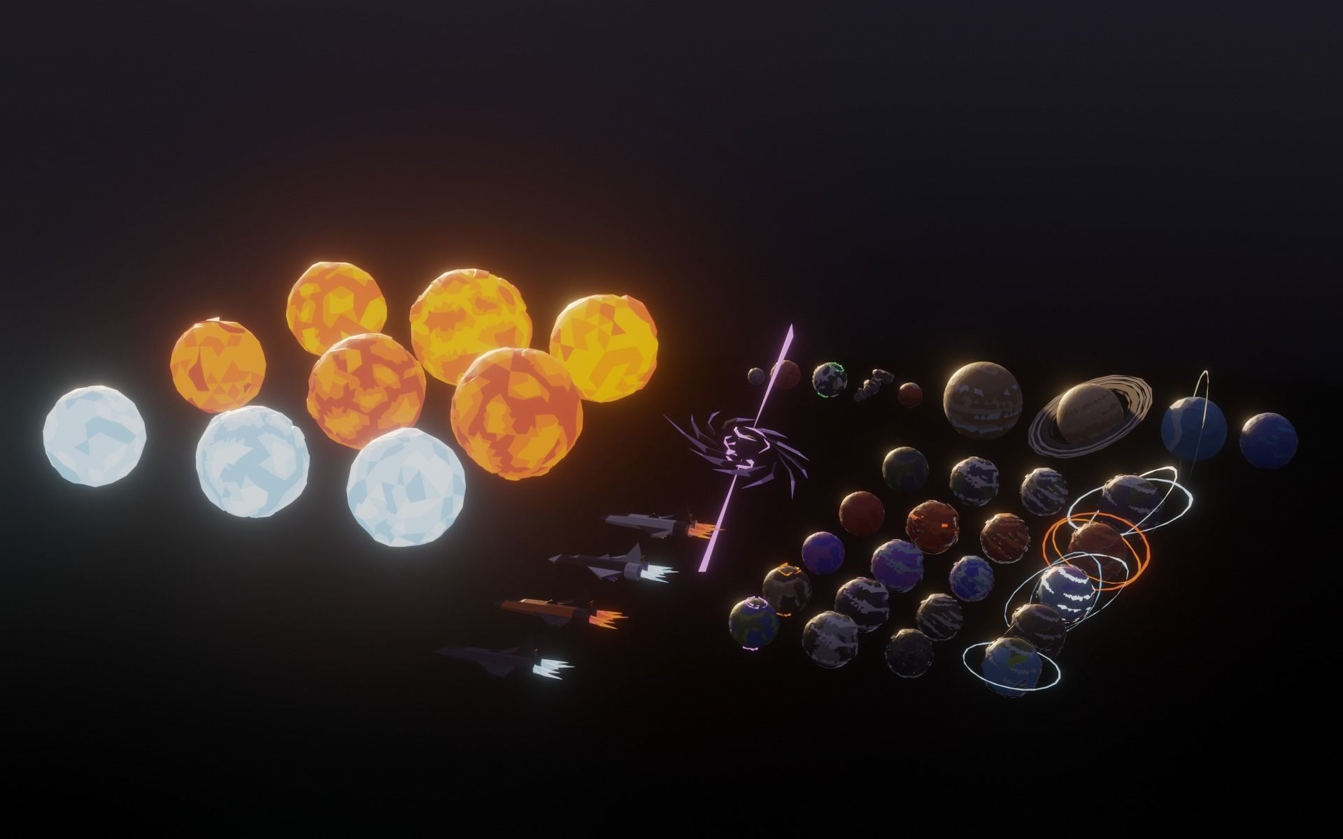 Low Poly Space Adventure Pack Low-poly 3D model_2