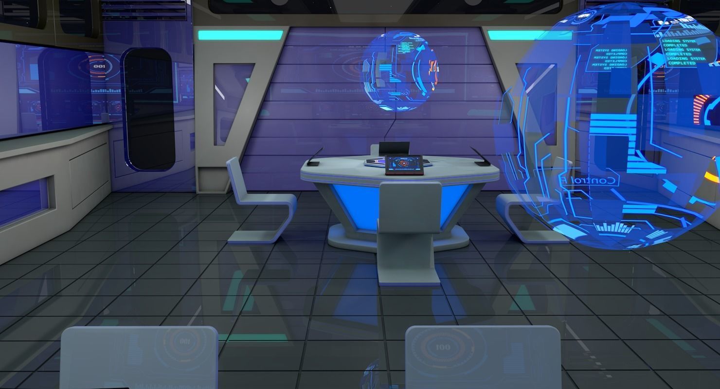 Sci Fi Interior 3D model_2