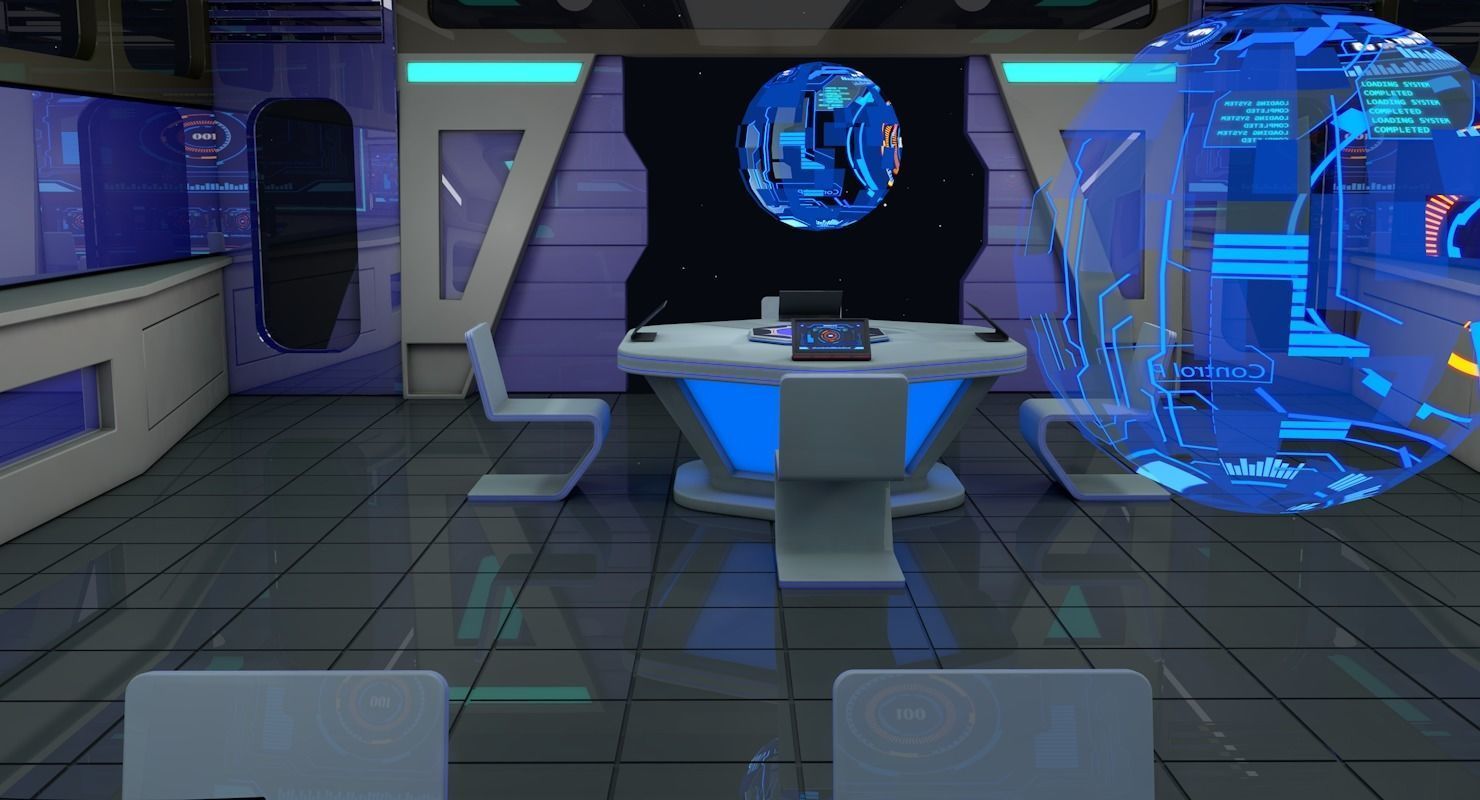 Sci Fi Interior 3D model_1