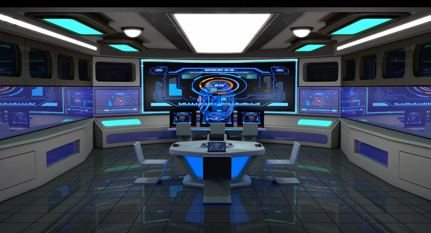 Sci Fi Interior 3D model_0