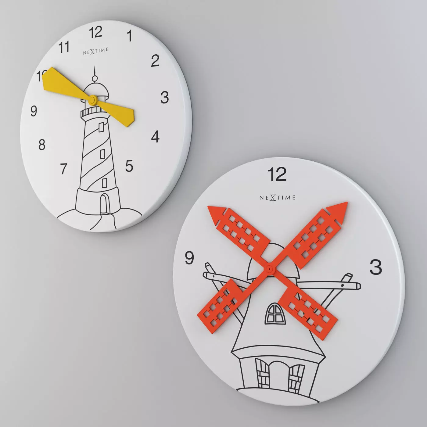 Nextime clock Free 3D model_0