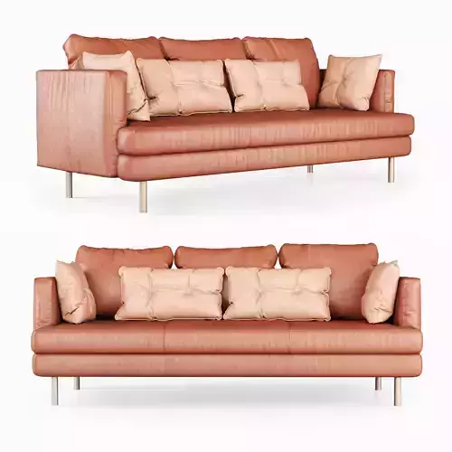 Triple leather sofa