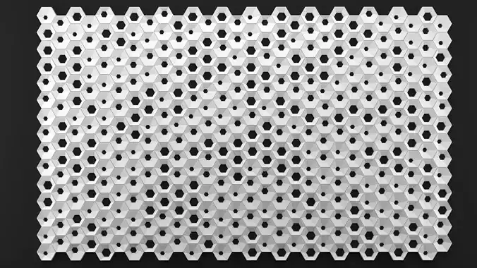 PARAMETRIC HEXAGON WALL 3D model