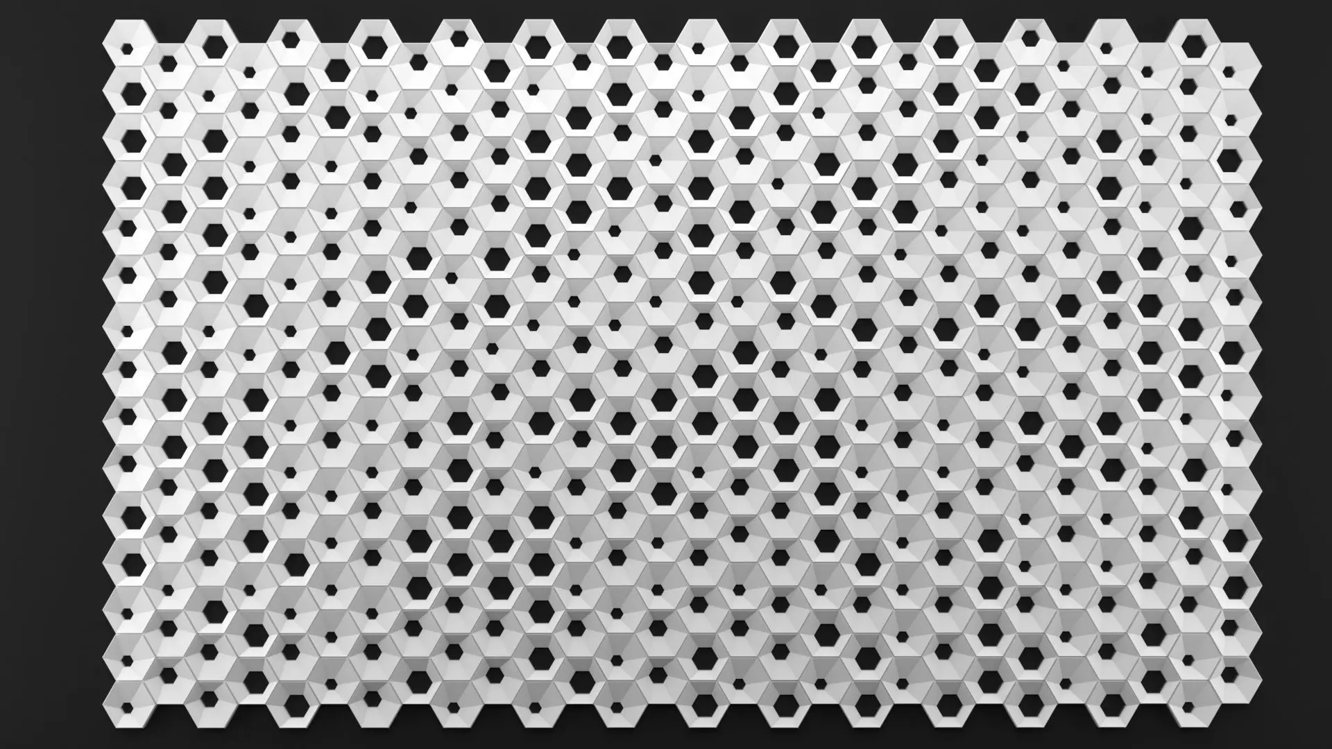 PARAMETRIC HEXAGON WALL 3D model_0