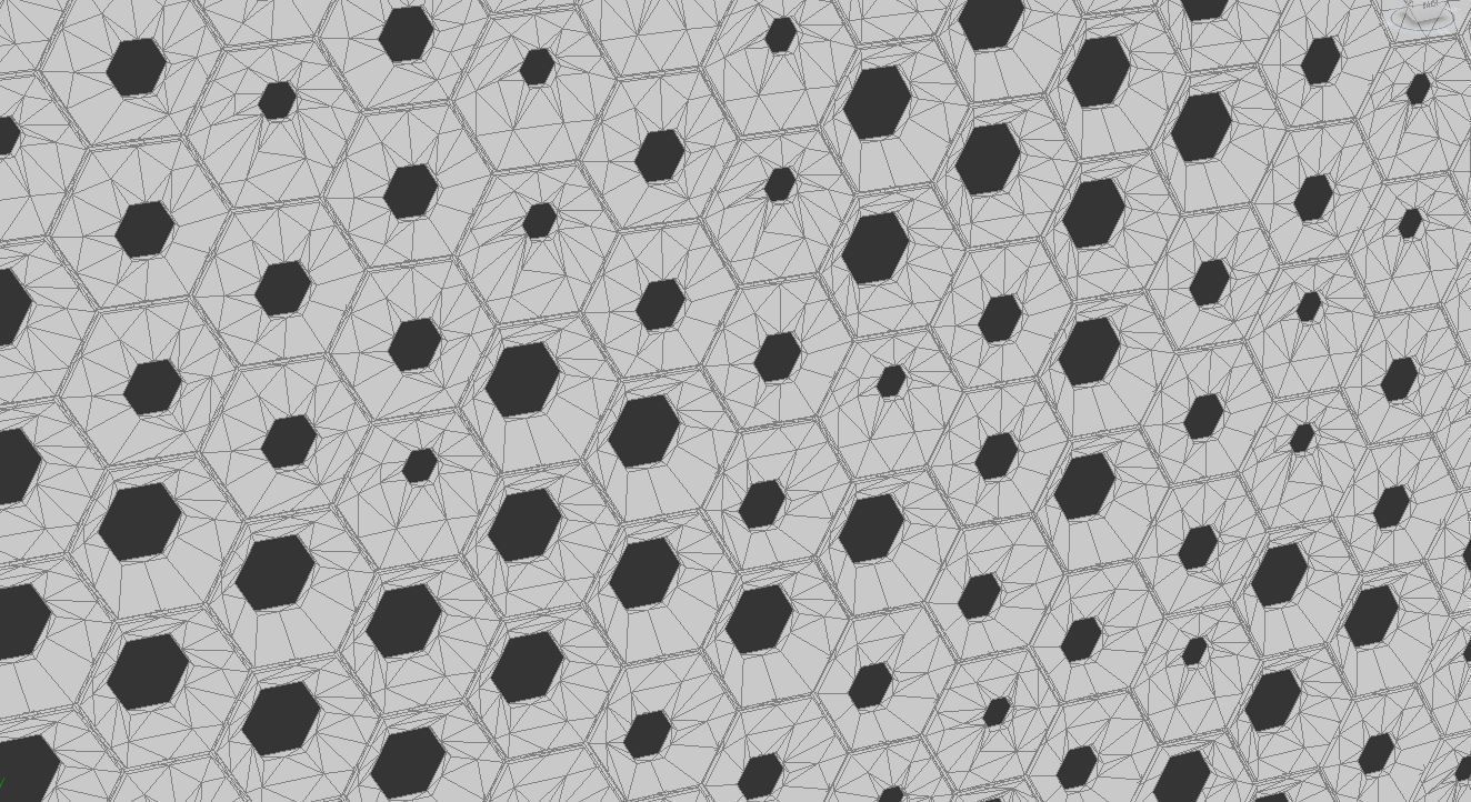 PARAMETRIC HEXAGON WALL 3D model_3