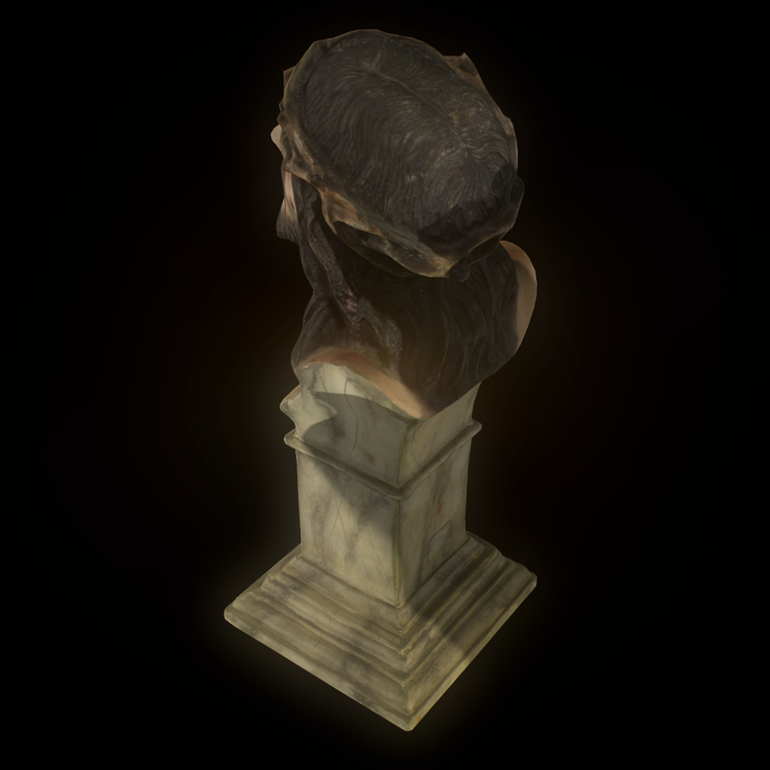 Bust Christ  Low-poly 3D model_3