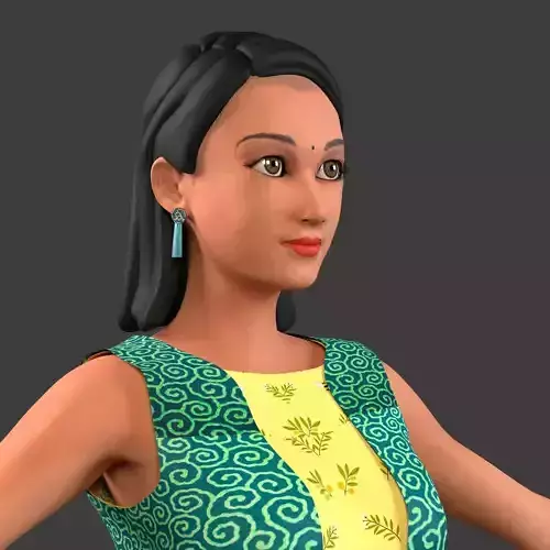 Indian Girl Janaki 3D model