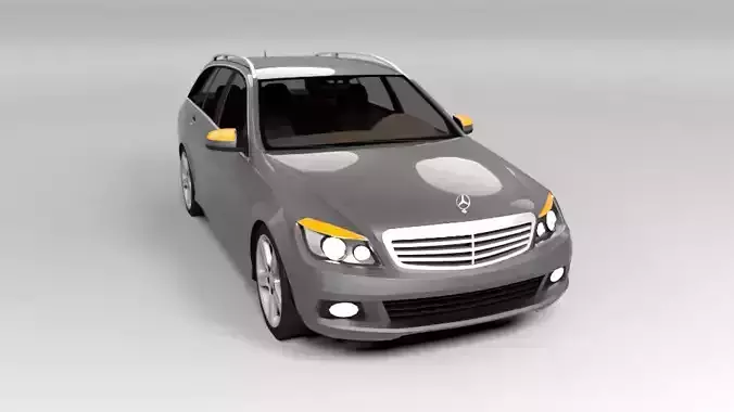 MERCEDES C CLASS ESTATE LOWPOLY Low-poly 3D model