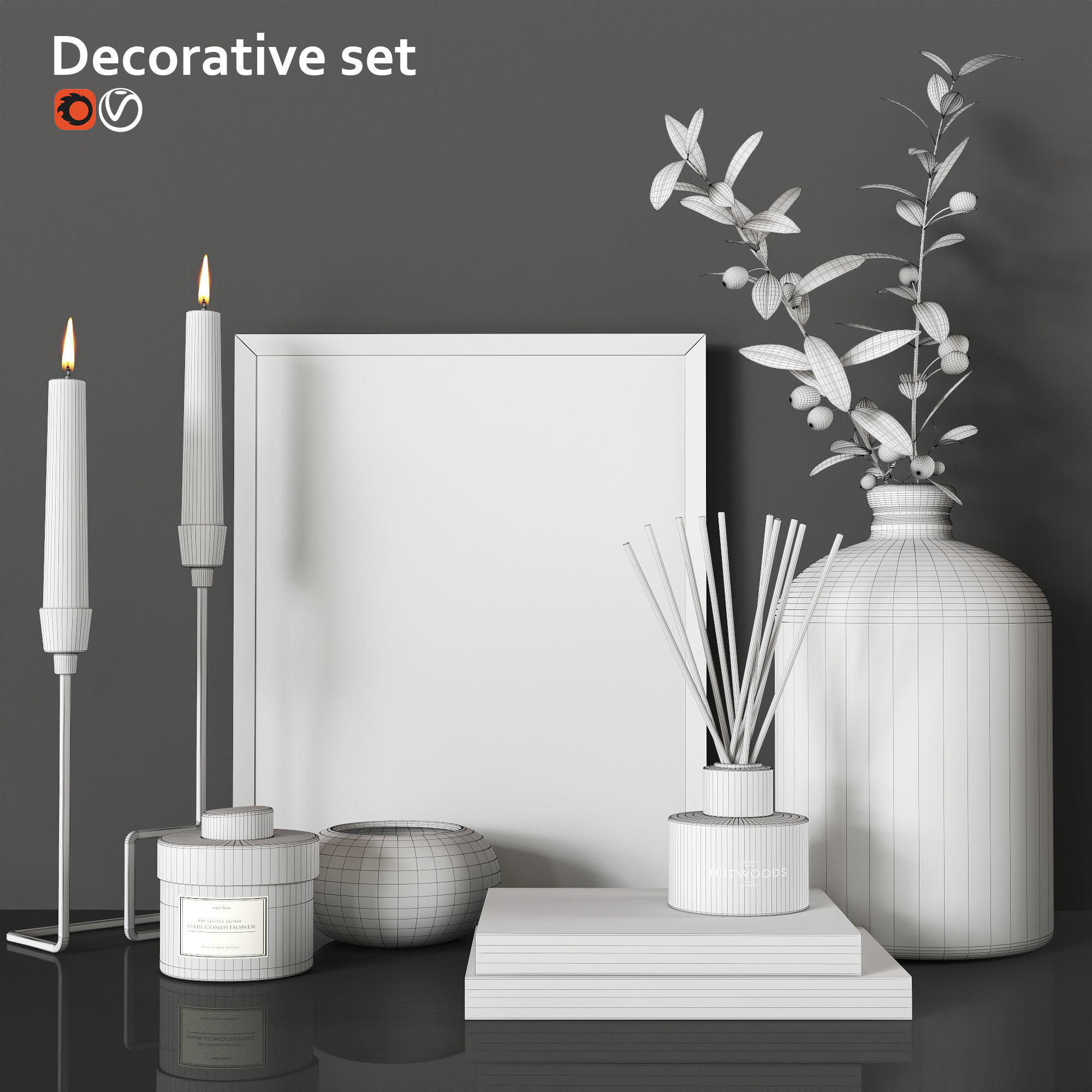 Decorative set hakuna matata 3D model_1