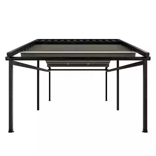 Motorized Pergola 5a rusty iron